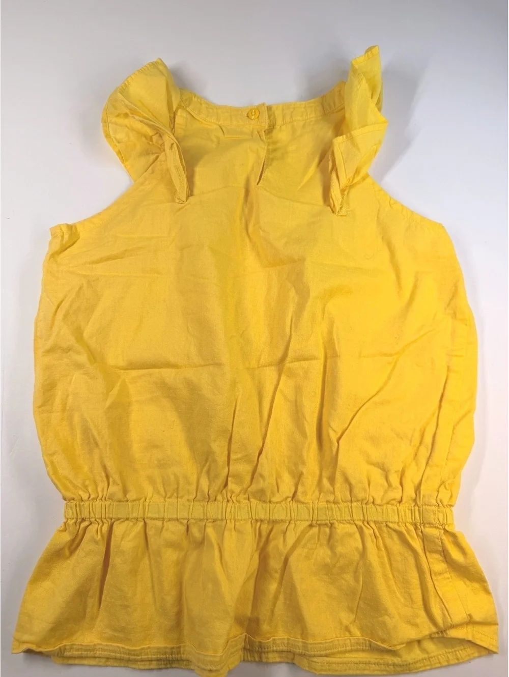 Gymboree Girls Size 8 Yellow Daffodil Garden Peplum Top Ribbon Flower